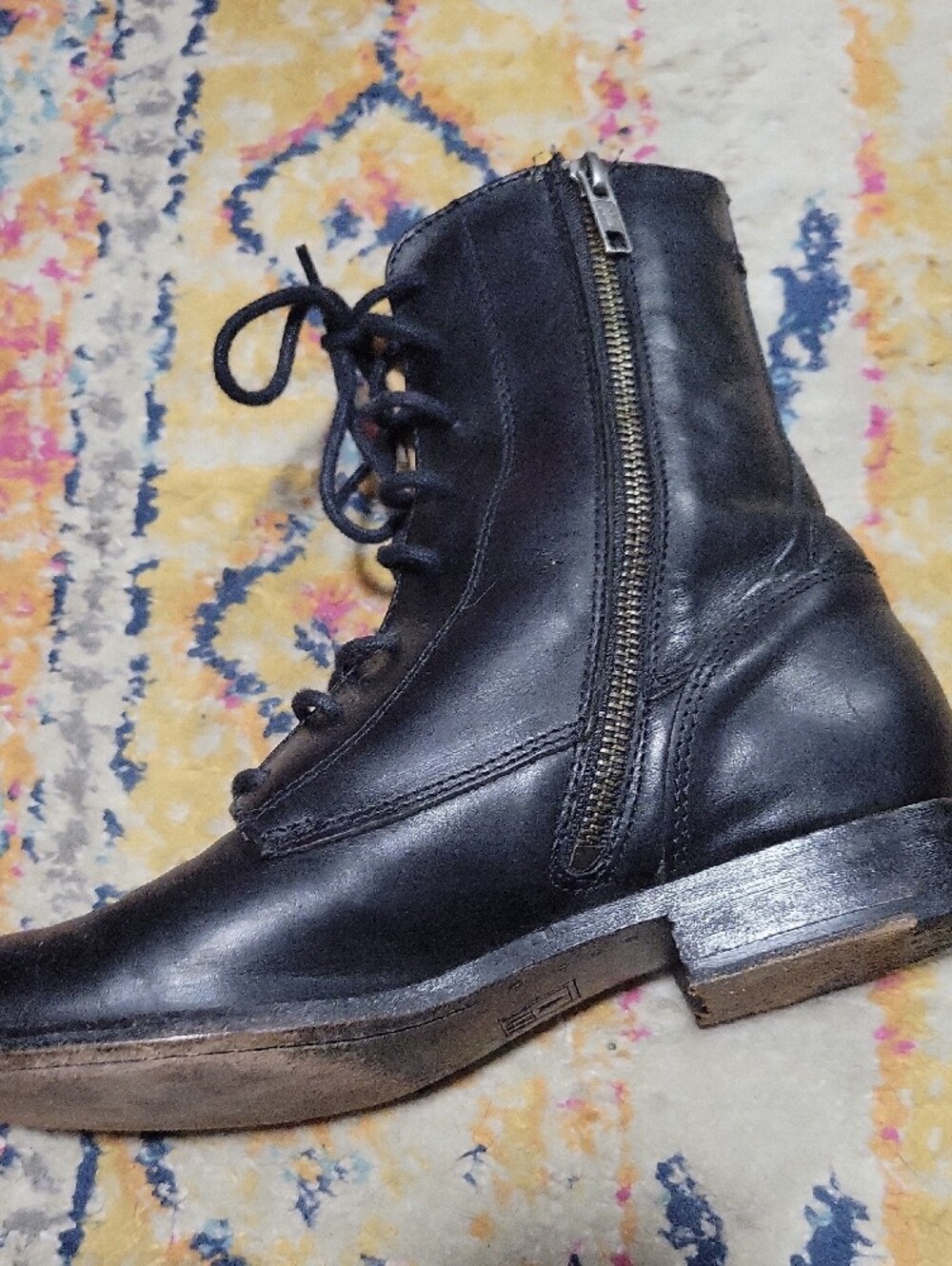 Frye Leather Combat Boots - Picture 6 of 9